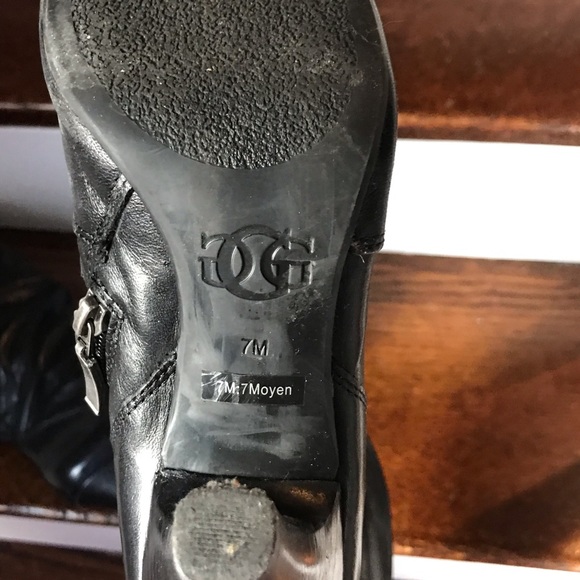 Guess black heeled, leather boots - Picture 5 of 5